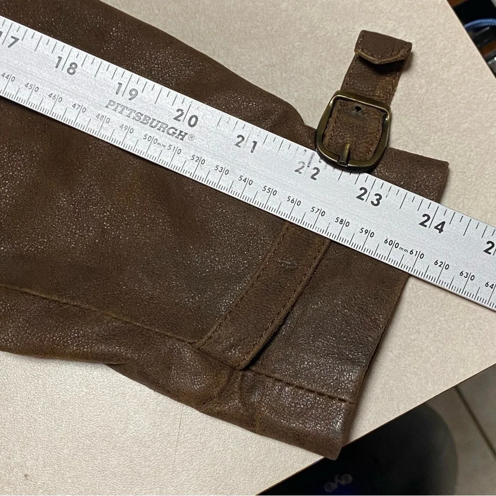 El Bomero Jacket Women’s Size Large Brown Suede Leather Motto Jacket Vintage - Picture 15 of 17